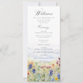 Mountains Wildflowers Meadow Wedding Program (Vorderseite)
