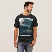 Mountains With Waterfalls And Tress Wall Art Graph T-Shirt (Vorne ganz)