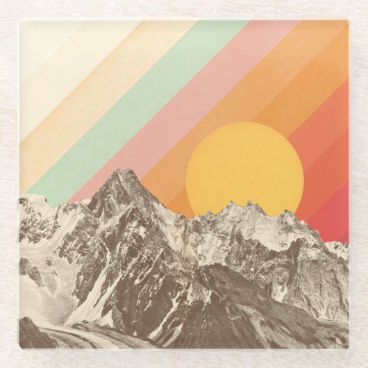 Mountainscape 1% pipe% Florent Bodart Glasuntersetzer (Vorderseite)