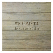 Mountainsee-Kiefern-willkommene Kabine Fliese (Vorderseite)