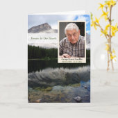 Mountainsee-Szenen-Erinnerungskarte mit Foto Karte (Gelbe Blume)