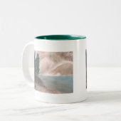 Mountainseeserenity-Tasse Zweifarbige Tasse (Vorderseite Links)