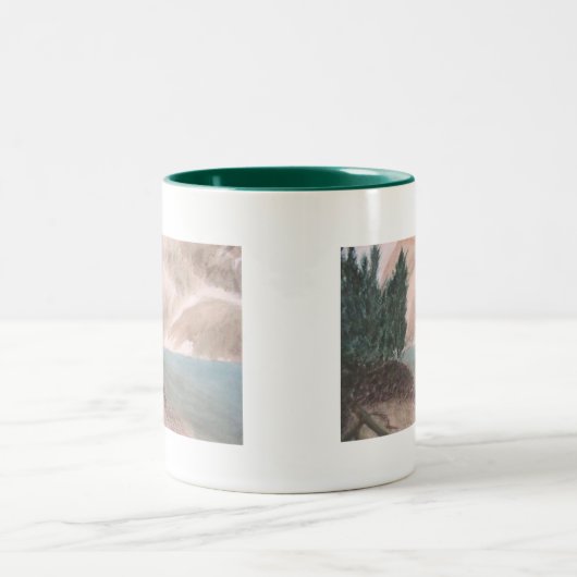 Mountainseeserenity-Tasse Zweifarbige Tasse (Mittel)