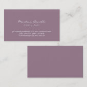 Mountbatten Plymouth Pink Script Business Card Visitenkarte (Vorne/Hinten)
