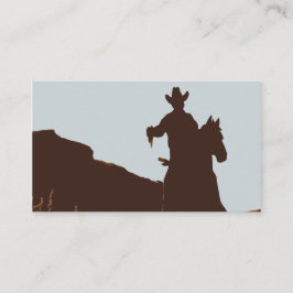 Mounted Cowboy on Horse Western Business Cards Visitenkarte