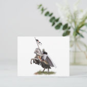 Mounted Knight Templar Postkarte (Stehend Vorderseite)