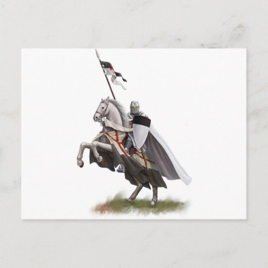 Mounted Knight Templar Postkarte (Vorderseite)
