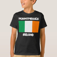 Mountmellick, Irland mit irischer Flagge Kinder
