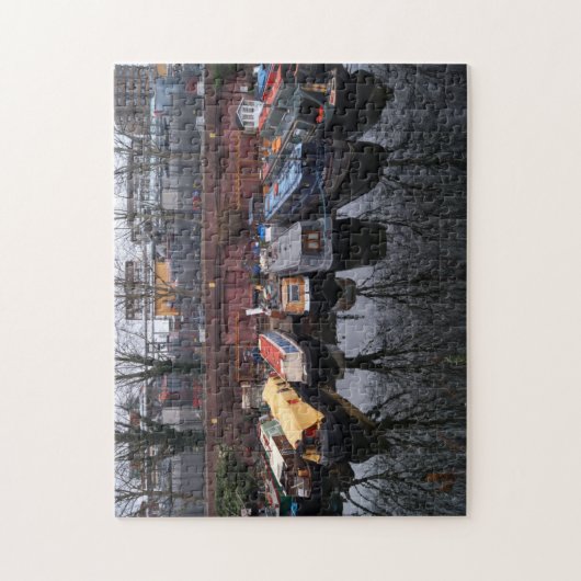 Moured Narrowboat Reflection Little Venice London Puzzle (Vertikal)