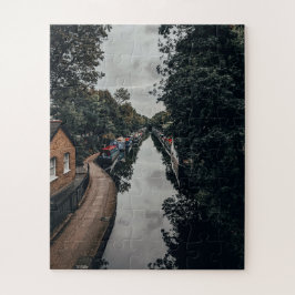 Moured Narrowboats Little Venice London UK Puzzle