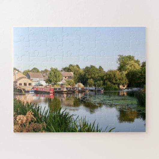 Moured Narrowboats Mountsorrel England Puzzle (Horizontal)