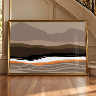 Mourne-Gebirge Abstraktes Landschaftskunst-Poster Poster