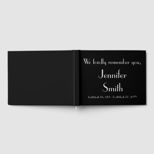 Mournful & Basic Memorial Guestbook Gästebuch (Voll)