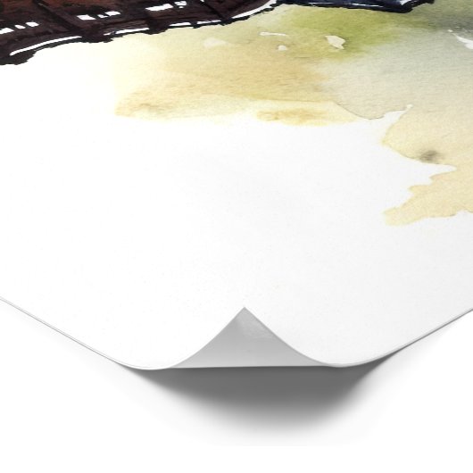 Mourning Cloak Butterfly Art Print Poster (Ecke)