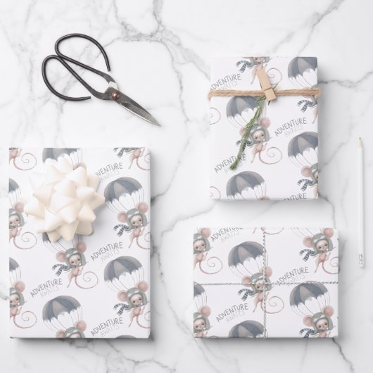 Mouse Adventure erwartet Wrapping Paper Sheets Geschenkpapier Set (Vorderseite)