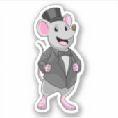 Mouse als Groom mit Ribbon Aufkleber (Vorderseite)