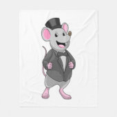 Mouse als Groom mit Ribbon Fleecedecke (Vorderseite)