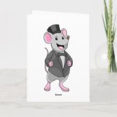 Mouse als Groom mit Ribbon Karte (Rückseite)
