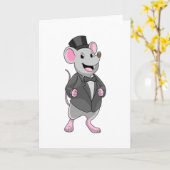 Mouse als Groom mit Ribbon Karte (Gelbe Blume)