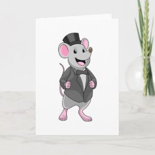 Mouse als Groom mit Ribbon Karte