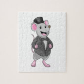 Mouse als Groom mit Ribbon Puzzle (Vertikal)