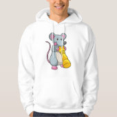 Mouse am Schach mit Schachstück gepaart Hoodie (Vorderseite)
