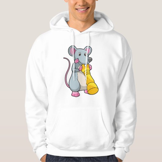 Mouse am Schach mit Schachstück gepaart Hoodie (Vorderseite)
