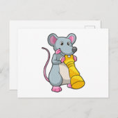 Mouse am Schach mit Schachstück gepaart Postkarte (Vorne/Hinten)