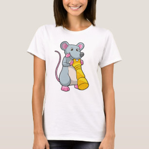 Mouse am Schach mit Schachstück gepaart T-Shirt