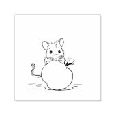 Mouse and apple stamp permastempel (Design)