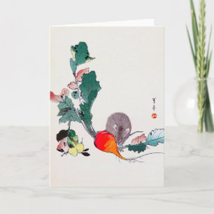 Mouse and Red Radish, Watanabe Seitei Karte