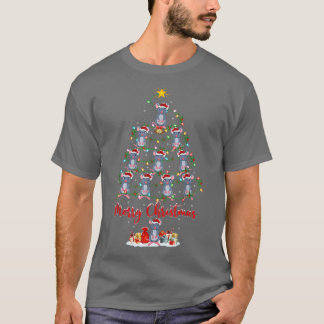 Mouse Animal Lover Matching Santa Mouse Weihnachte T-Shirt
