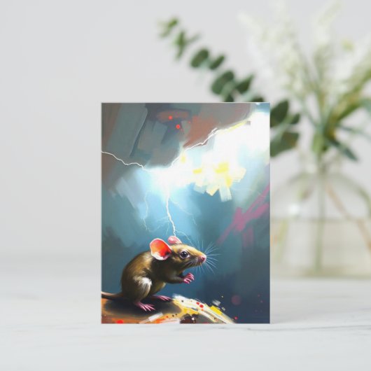 Mouse Art Postkarte (Stehend Vorderseite)