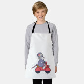 Mouse as Biker with Scooter.PNG Schürze (Getragen)