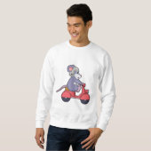 Mouse as Biker with Scooter.PNG Sweatshirt (Vorne ganz)