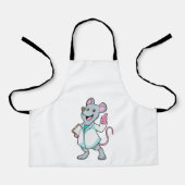 Mouse as Doctor with Doctor's coat Schürze (Vorderseite)