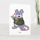 Mouse as Groom mit Anzug Karte (Rückseite)