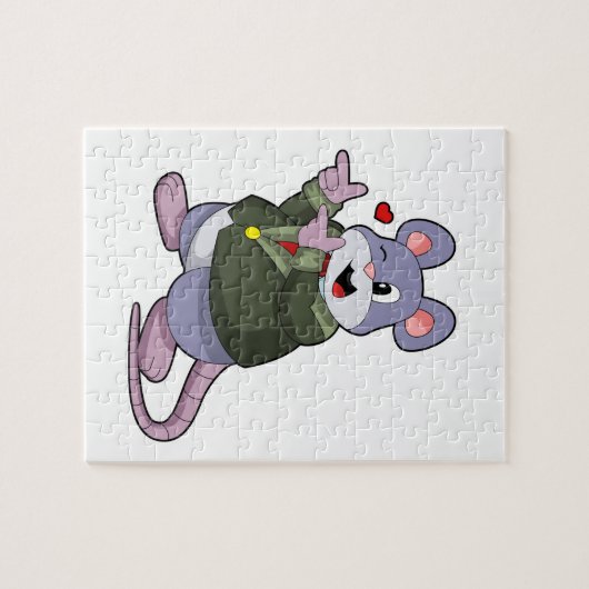 Mouse as Groom mit Anzug Puzzle (Horizontal)