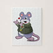 Mouse as Groom mit Anzug Puzzle (Vertikal)