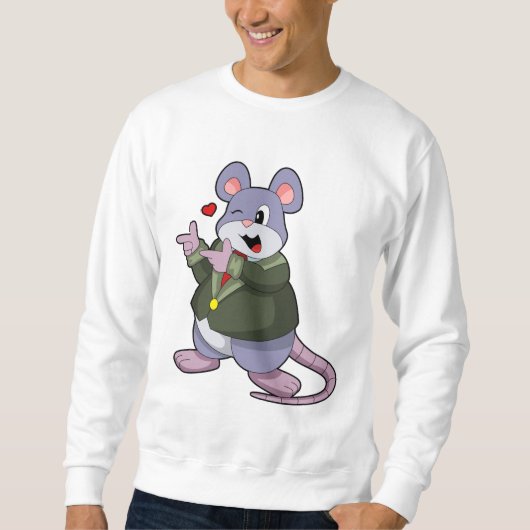 Mouse as Groom mit Anzug Sweatshirt (Vorderseite)