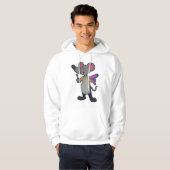 Mouse as Hairdresser with Scissors & Hair dryer Hoodie (Vorne ganz)