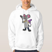 Mouse as Hairdresser with Scissors & Hair dryer Hoodie (Vorderseite)