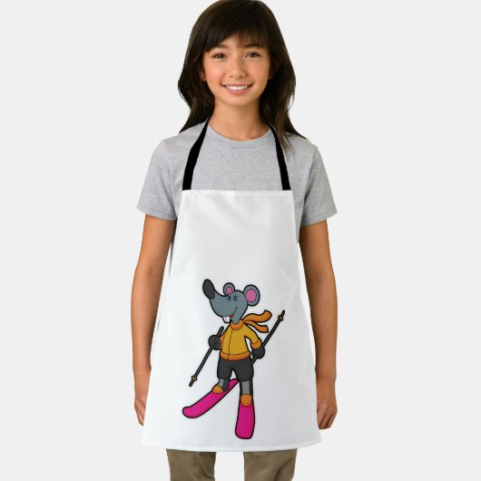 Mouse as Skier with Ski Schürze (Insitu)