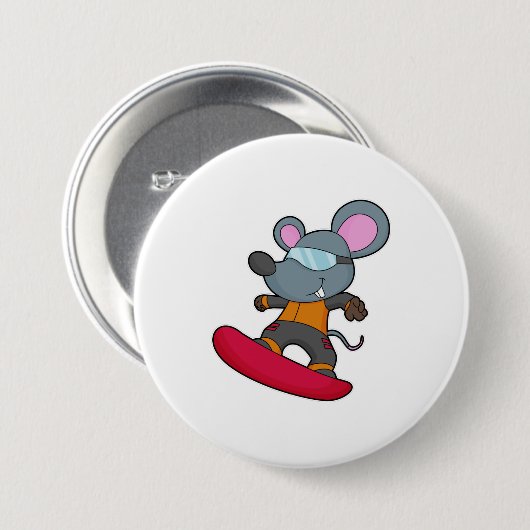 Mouse as Snowboarder with Snowboard Button (Vorne & Hinten)