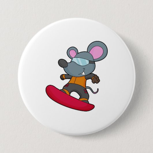 Mouse as Snowboarder with Snowboard Button (Vorderseite)