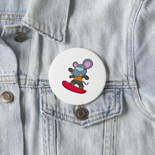 Mouse as Snowboarder with Snowboard Button (Beispiel)