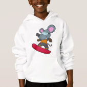 Mouse as Snowboarder with Snowboard Hoodie (Vorderseite)