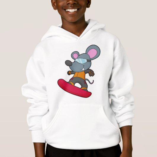 Mouse as Snowboarder with Snowboard Hoodie (Vorderseite)
