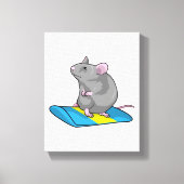 Mouse as Snowboarder with Snowboard Leinwanddruck (Vorderseite)