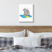 Mouse as Snowboarder with Snowboard Leinwanddruck (Insitu (Schlafzimmer))